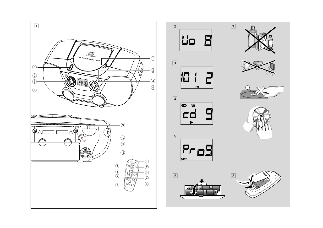 Philips AZ1301-17B User Manual | Page 3 / 7