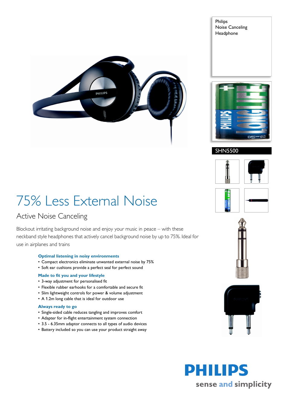 Philips SHN5500-37 User Manual | 2 pages