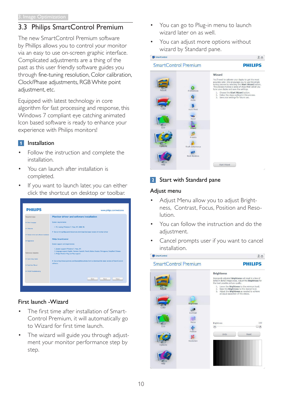 3 philips smartcontrol premium | Philips 221P3LPEB-00 User Manual | Page 12 / 47