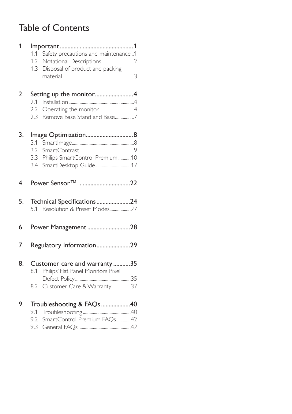 Philips 221P3LPEB-00 User Manual | Page 2 / 47