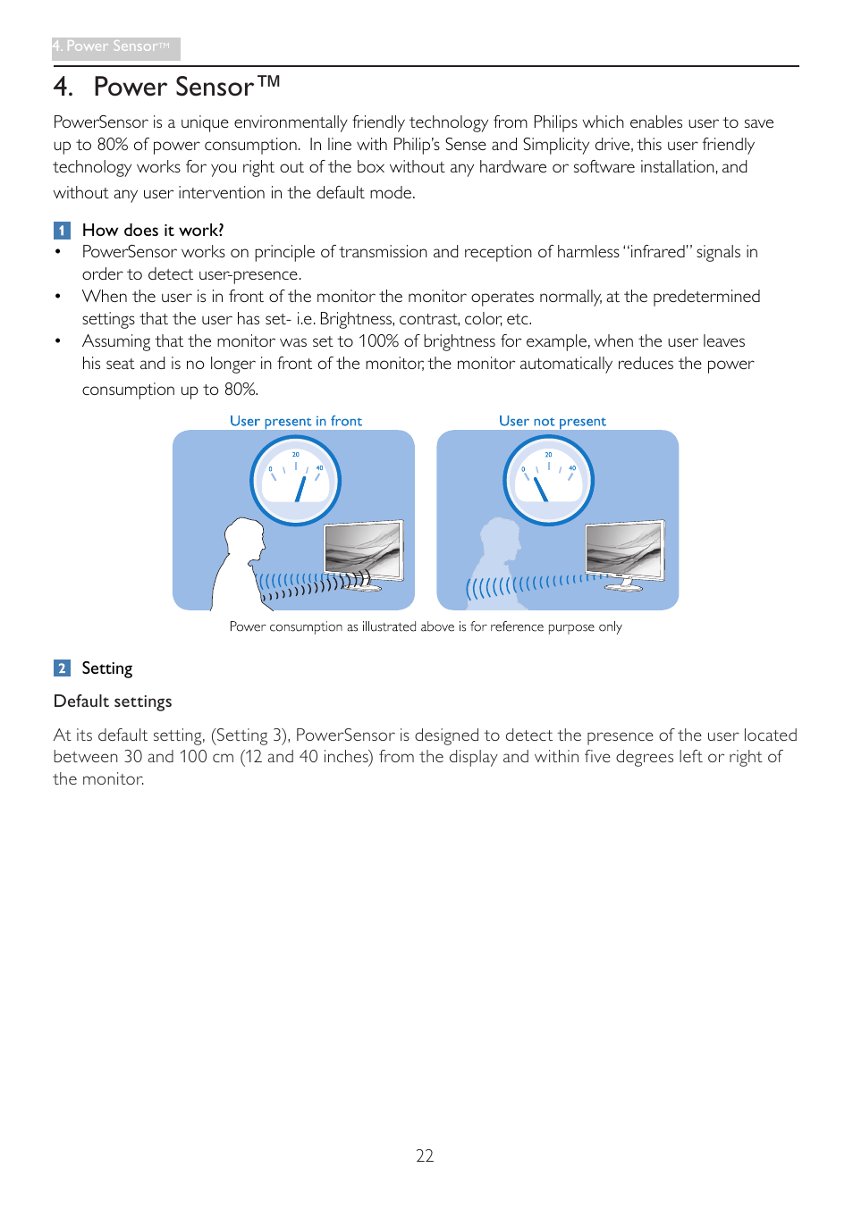 Power sensor | Philips 221P3LPEB-00 User Manual | Page 24 / 47