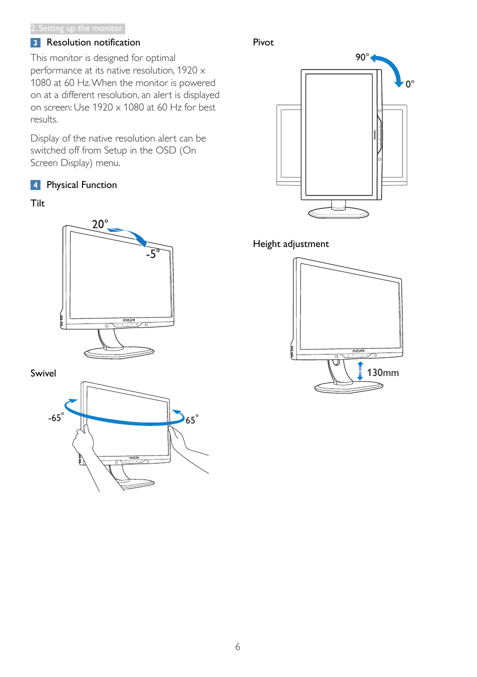 Philips 221P3LPEB-00 User Manual | Page 8 / 47