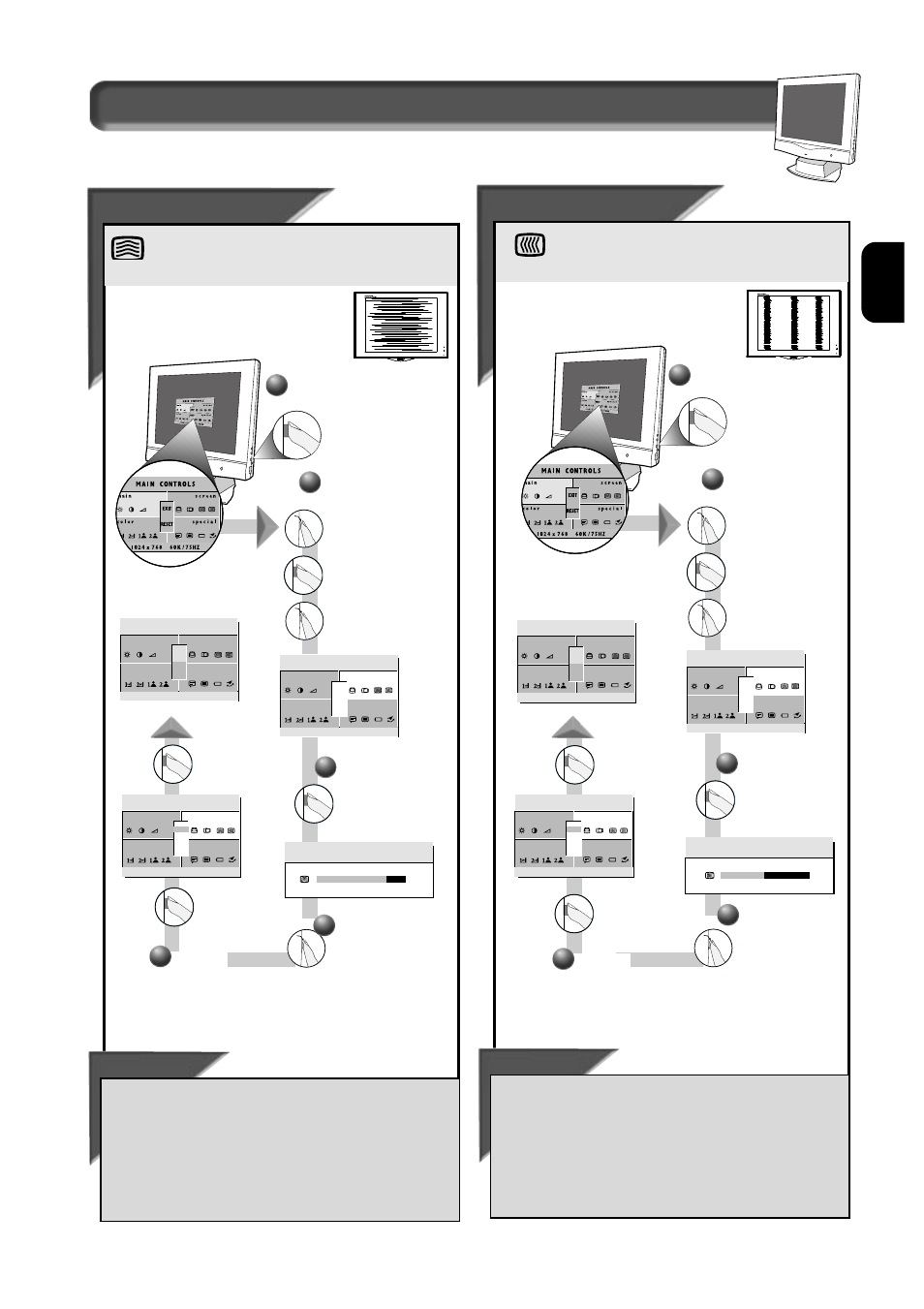 E n how to use the on screen display (osd), Pha se se adjustment adjustment, Cl ock ock adjustment adjustment | Smart help | Philips 151AX User Manual | Page 13 / 22