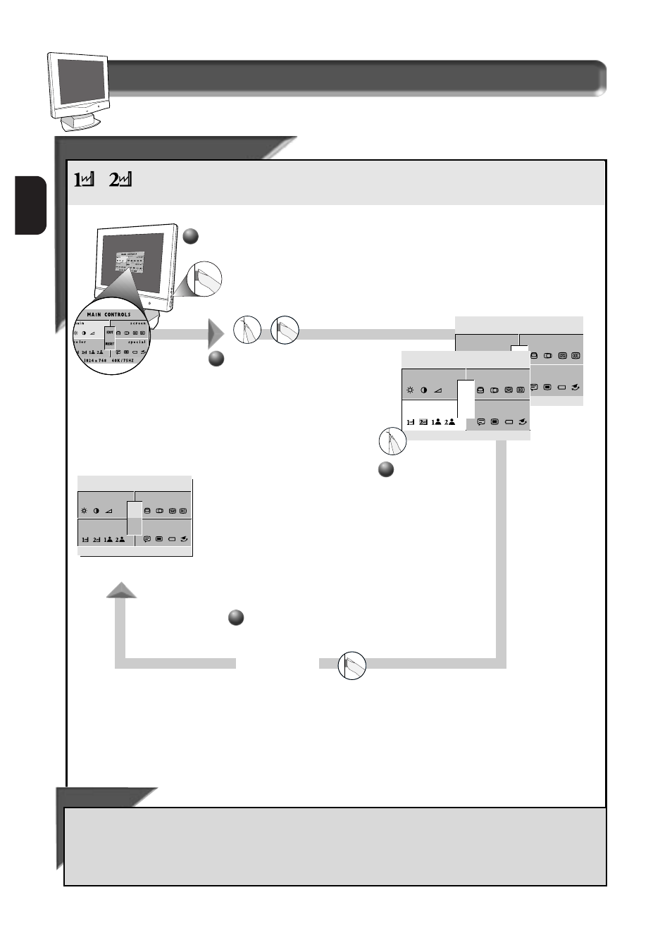 How to use the on screen display (osd), 9300 k cad/cam, Color temperature window | Philips 151AX User Manual | Page 14 / 22