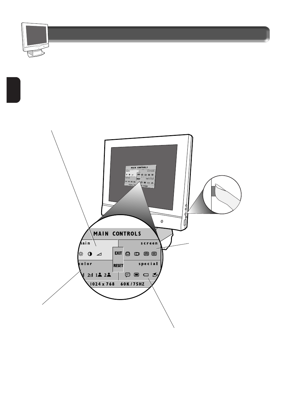 Description of controls | Philips 151AX User Manual | Page 8 / 22