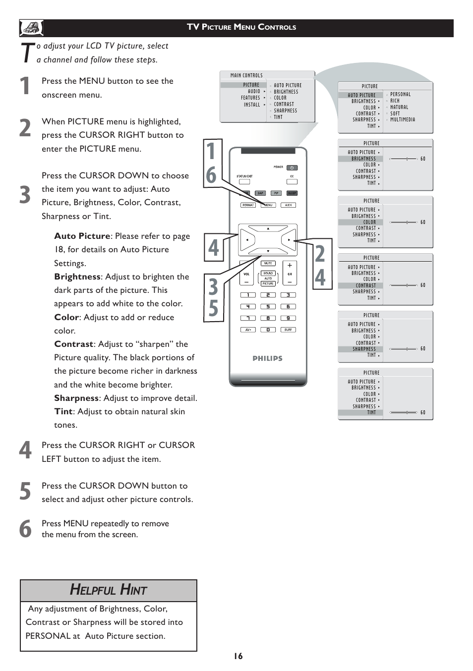 Elpful | Philips 23PF5320-28 User Manual | Page 16 / 35