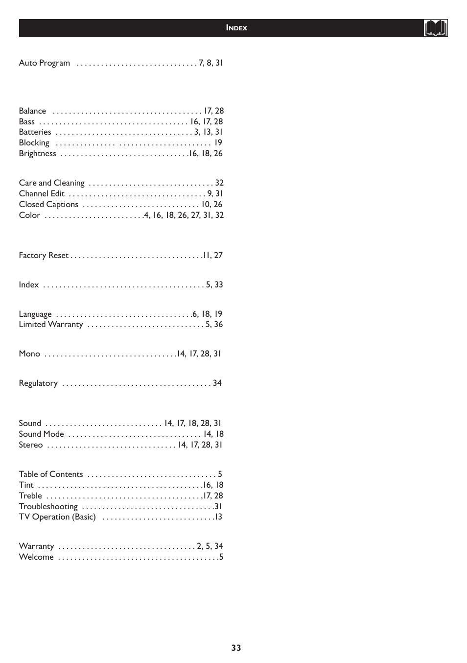 Philips 23PF5320-28 User Manual | Page 33 / 35