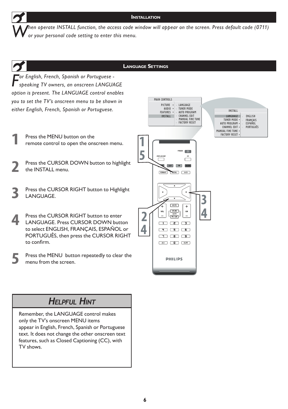 Philips 23PF5320-28 User Manual | Page 6 / 35