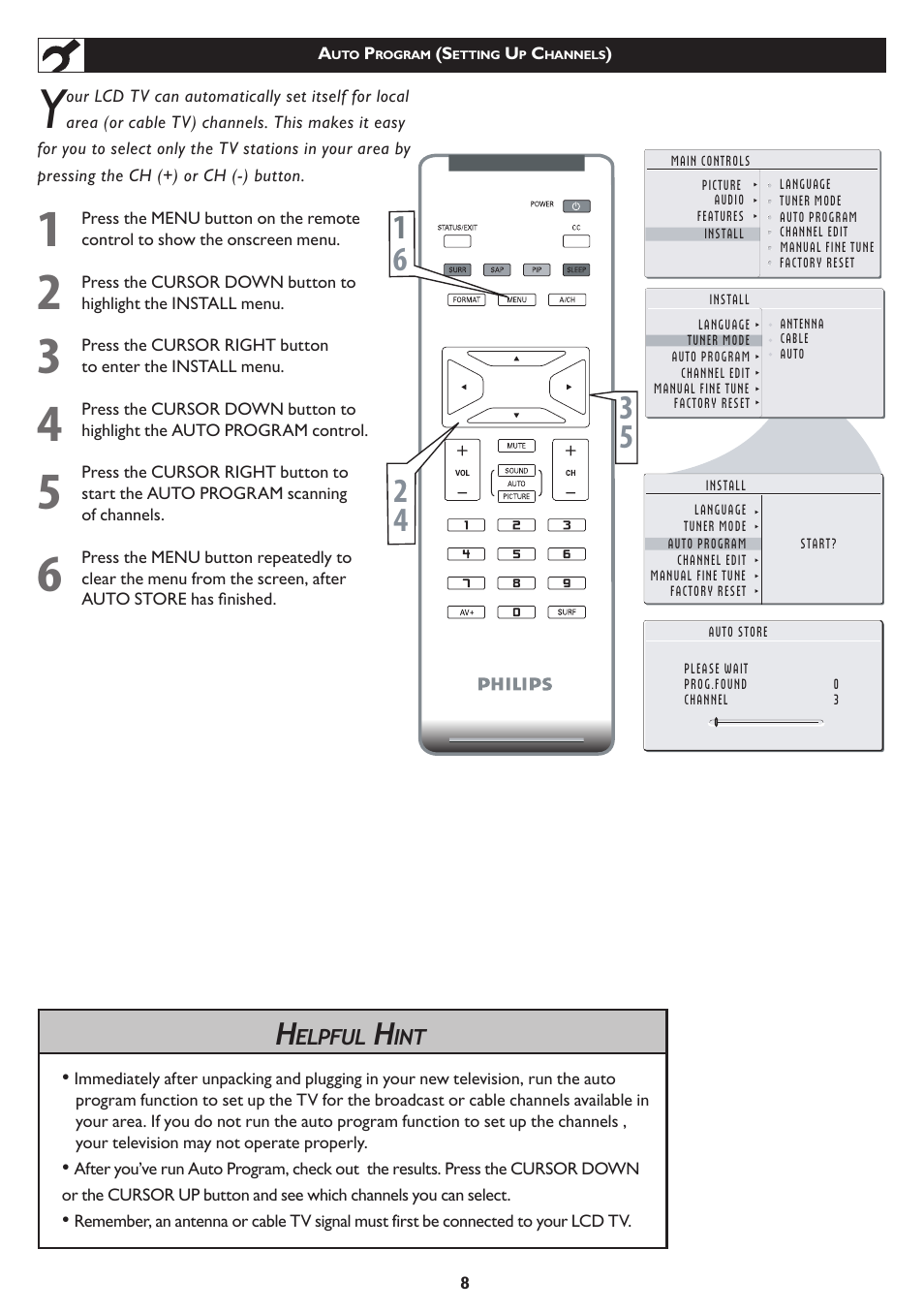 Philips 23PF5320-28 User Manual | Page 8 / 35