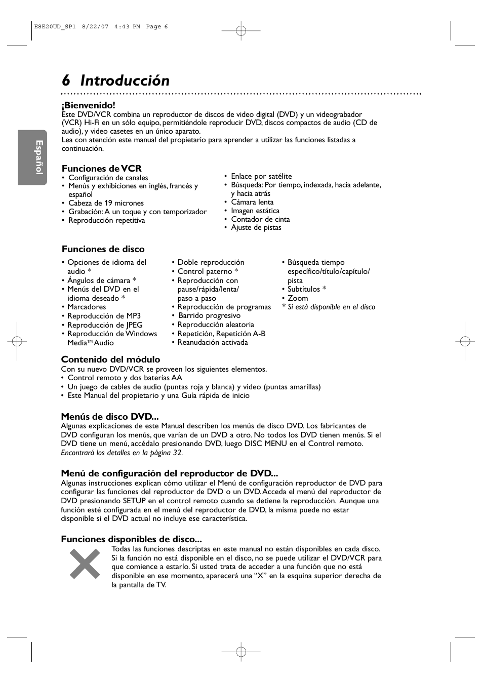 6 introducción | Philips DVP3345V-17 User Manual | Page 68 / 126