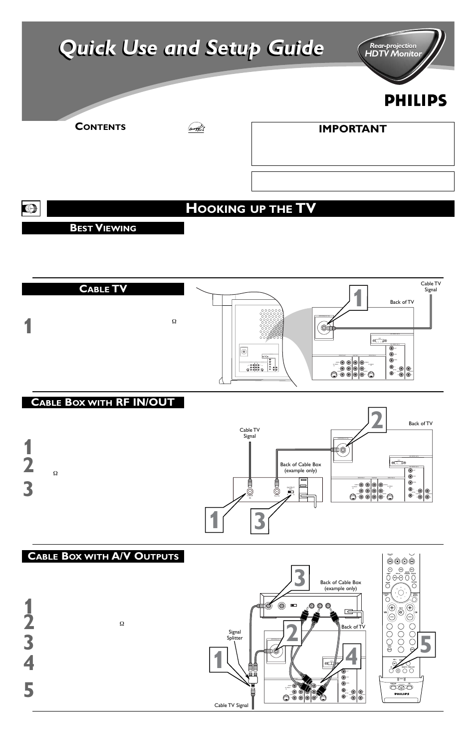 Philips 55PW9363 User Manual | 8 pages