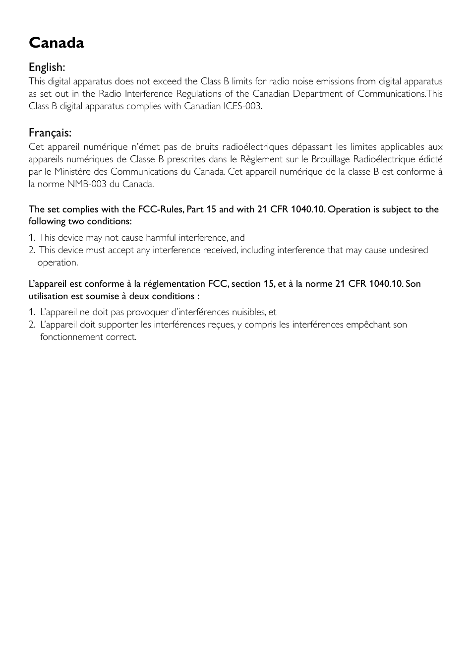 Canada | Philips DC6210-37 User Manual | Page 2 / 19