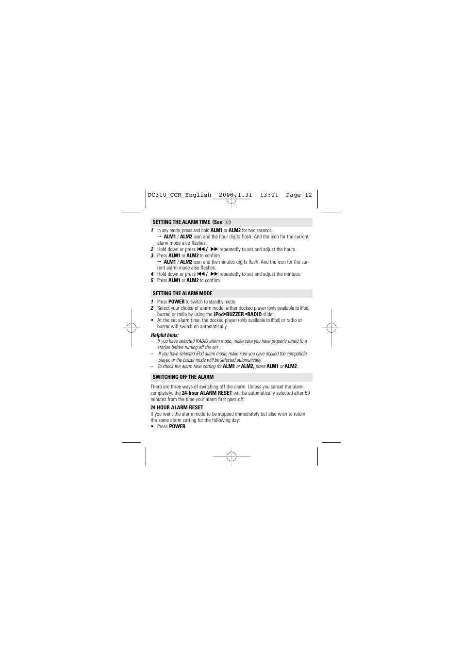 Philips DC310V-37 User Manual | Page 12 / 19