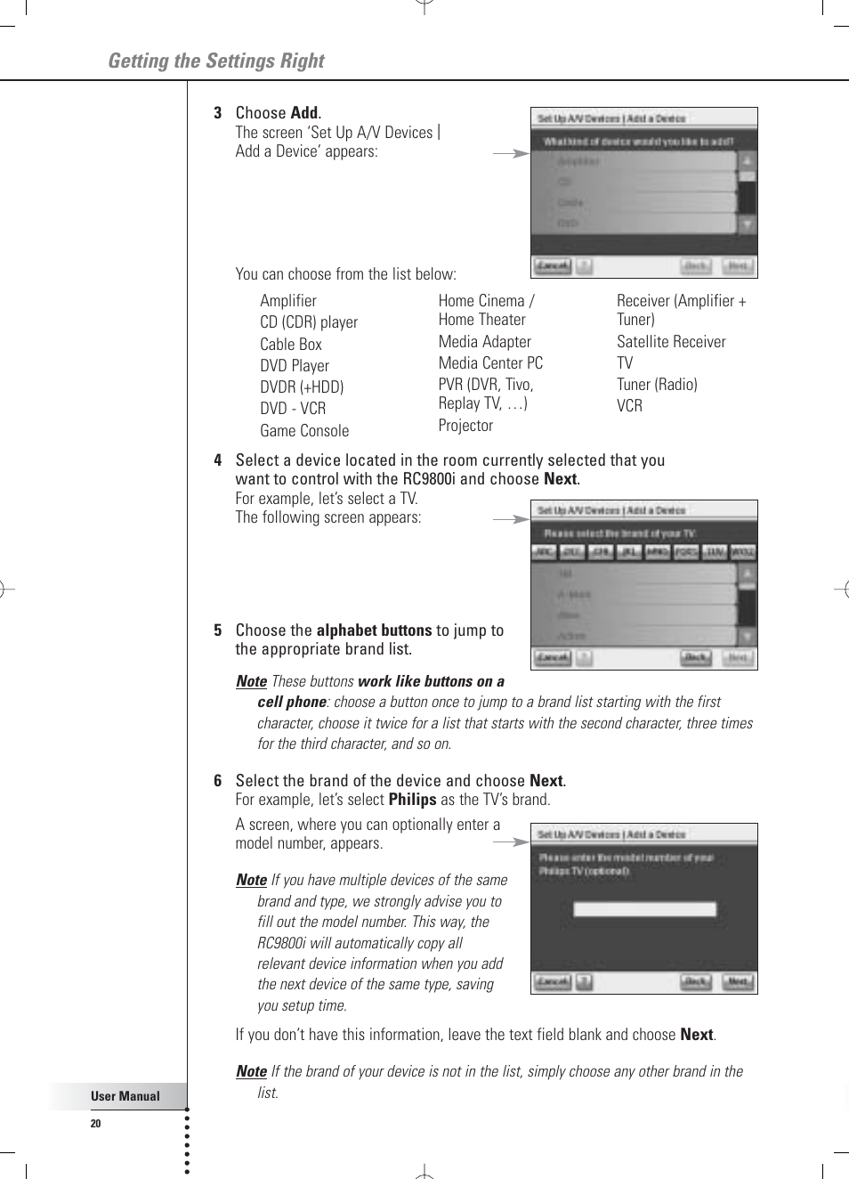 Getting the settings right | Philips Multimedia Control Panel User Manual | Page 20 / 62