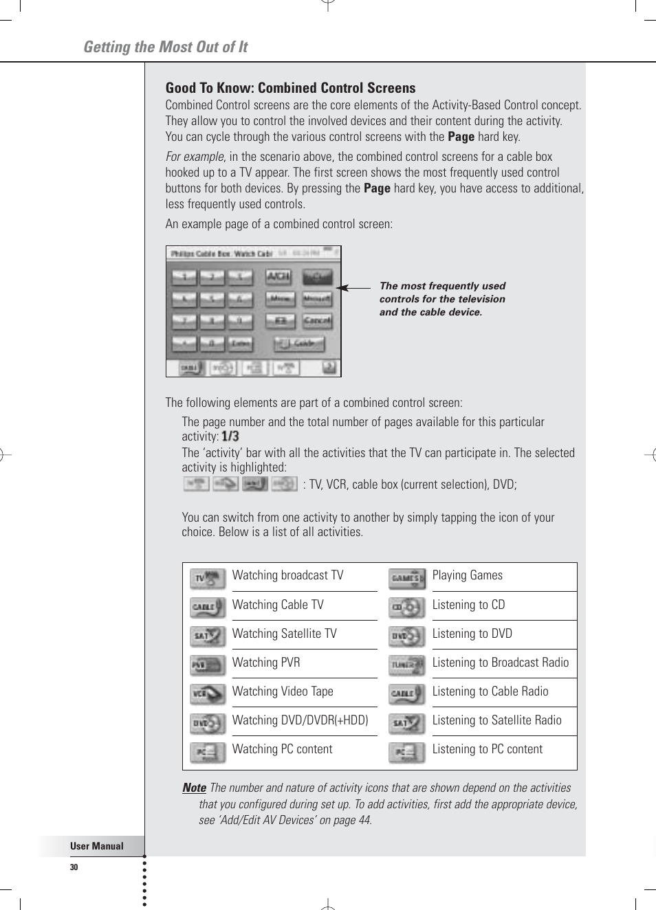 Getting the most out of it | Philips Multimedia Control Panel User Manual | Page 30 / 62