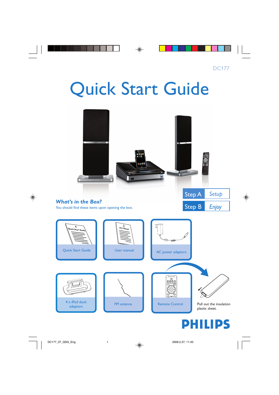 Philips DC177-37B User Manual | 4 pages