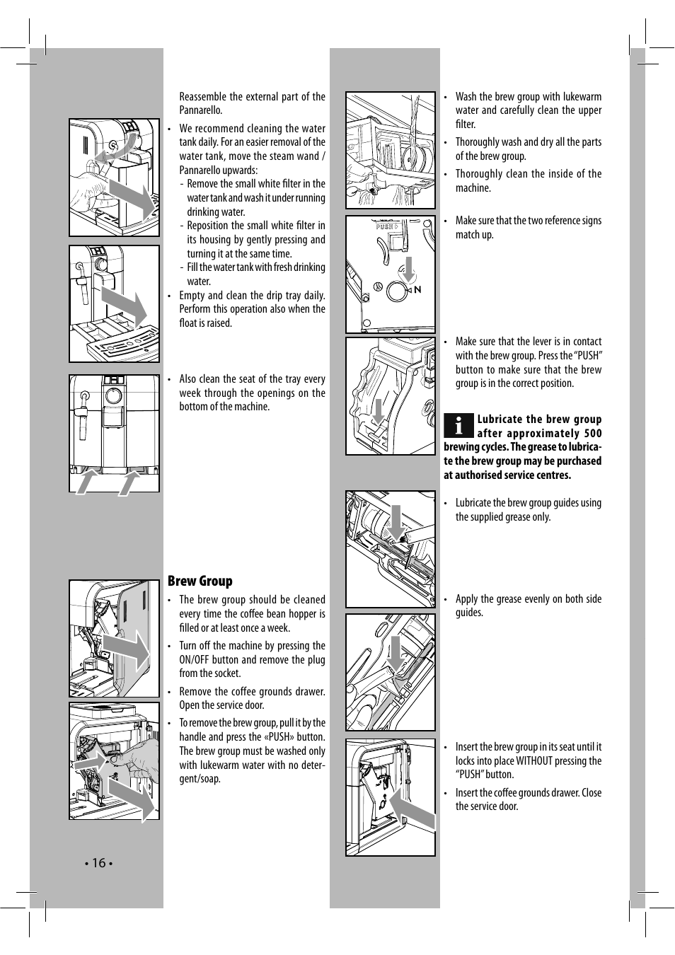 Brew group | Philips RI9833-47 User Manual | Page 16 / 24