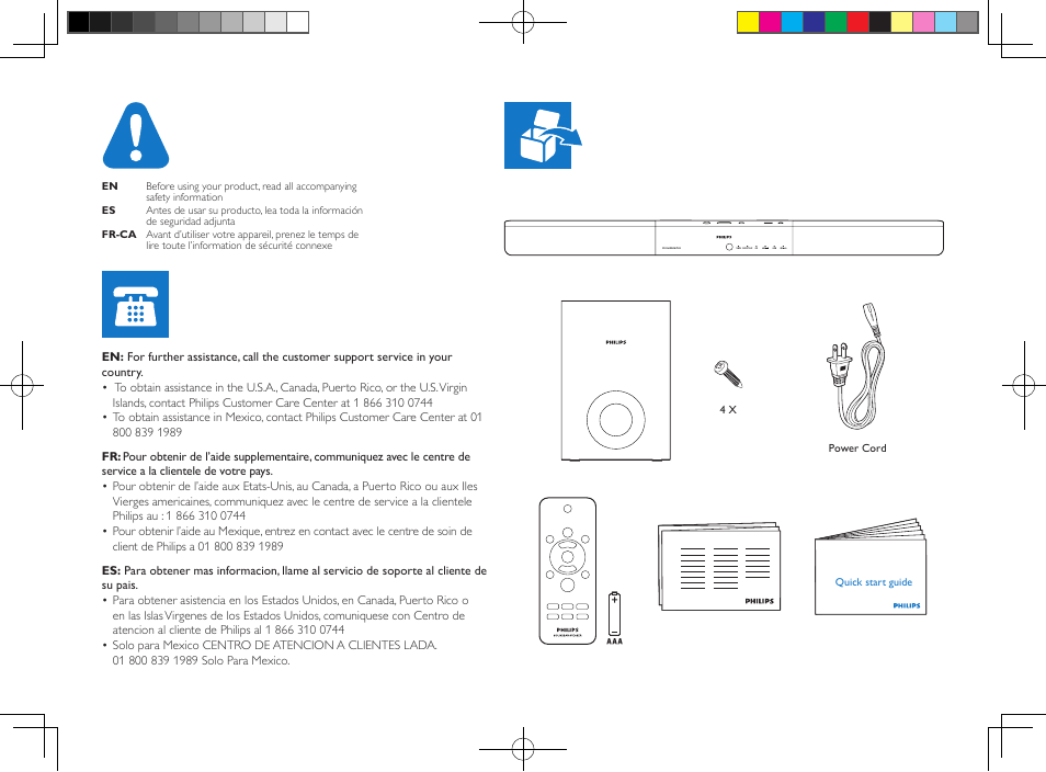 Philips HTL2160-F7 User Manual | Page 2 / 14