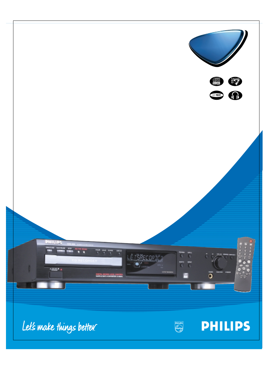 Philips AUDIO CD RECORDER User Manual | 2 pages