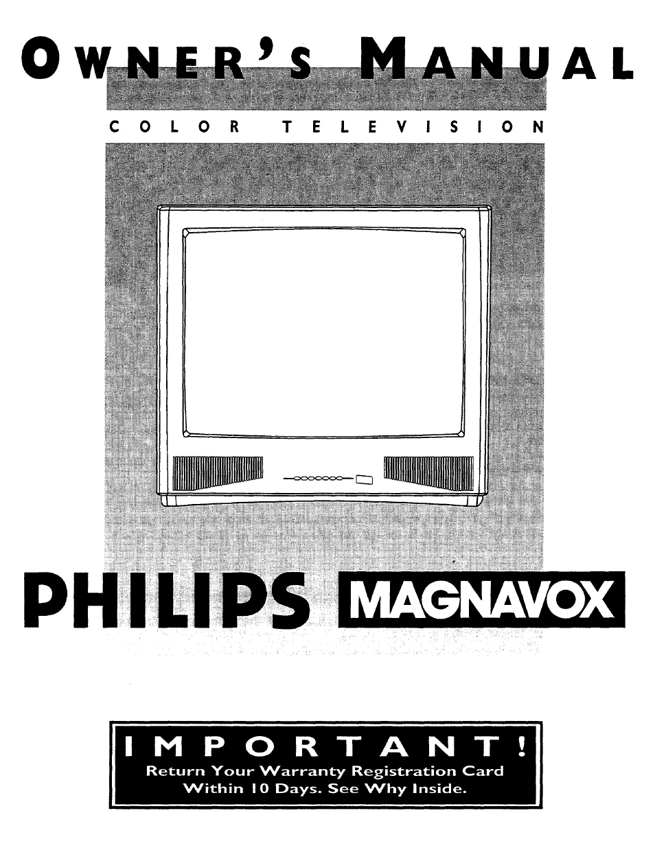 Philips COLOR TV 27 INCH TABLE User Manual | 24 pages