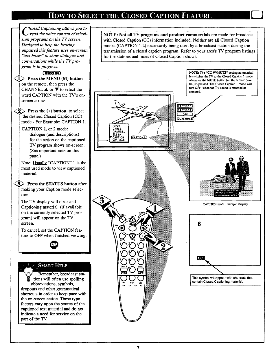 Elect, Losed, Aption | Eature | Philips COLOR TV 27 INCH TABLE User Manual | Page 7 / 24