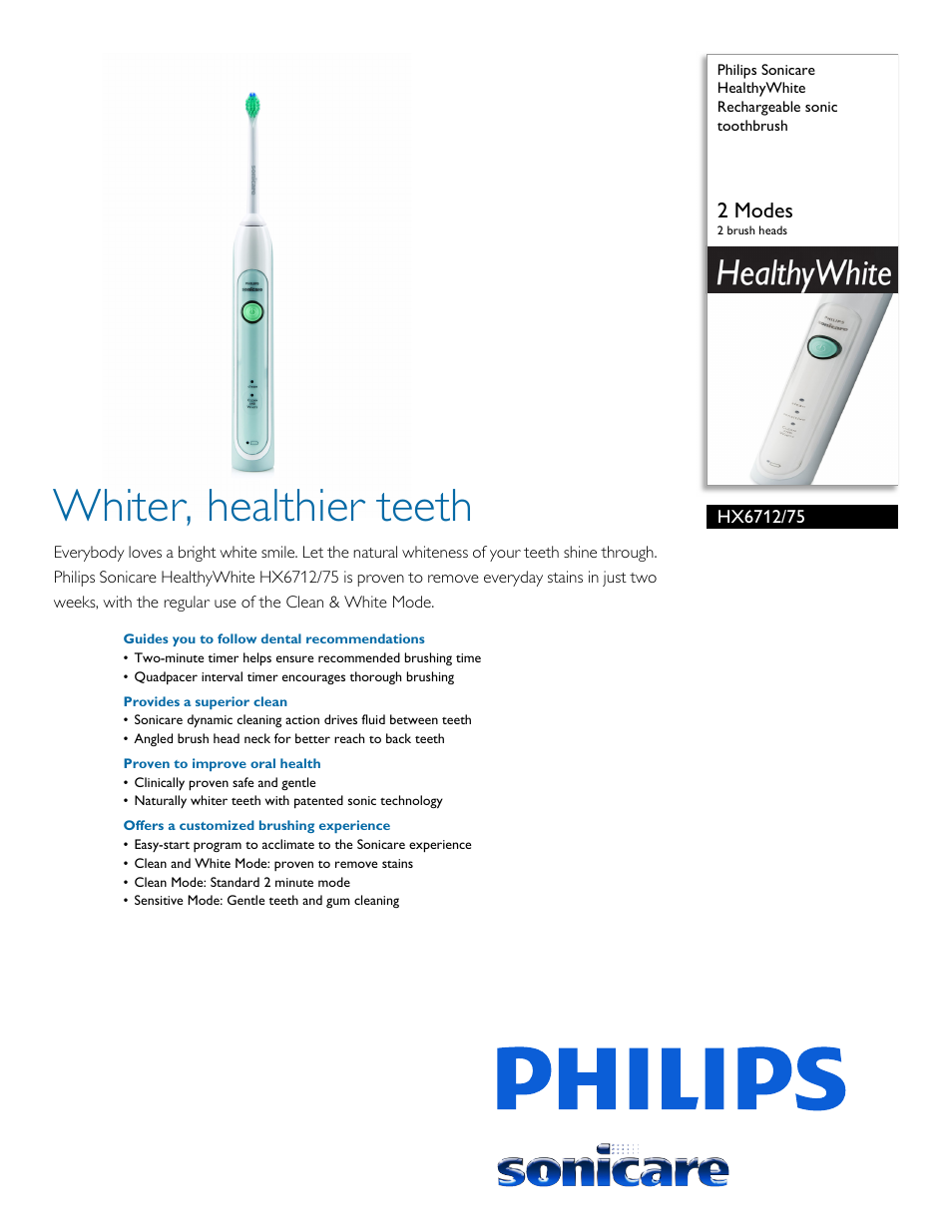 Philips HX6712-75 User Manual | 3 pages