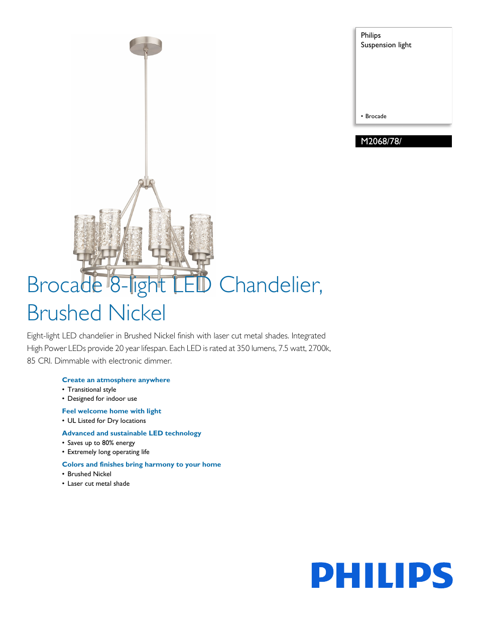 Philips M206878 User Manual | 2 pages