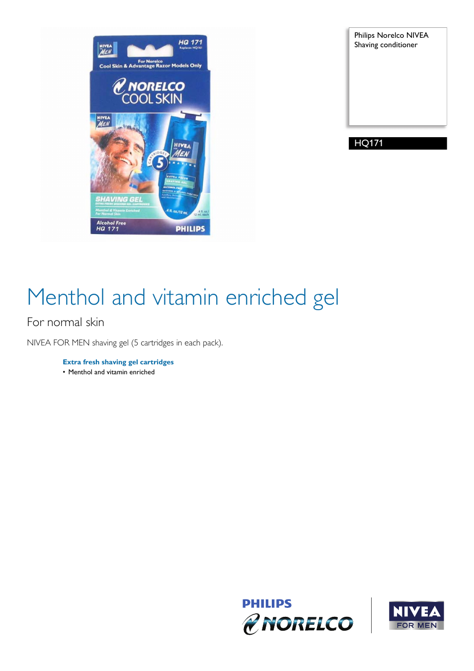 Philips HQ171-11 User Manual | 2 pages