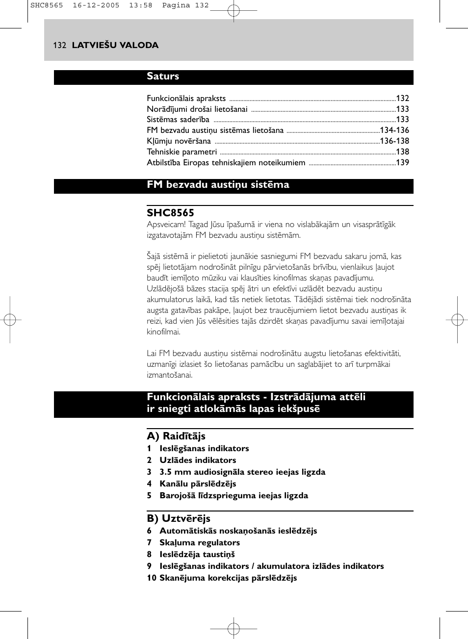 Philips SHC8565-05 User Manual | Page 132 / 149