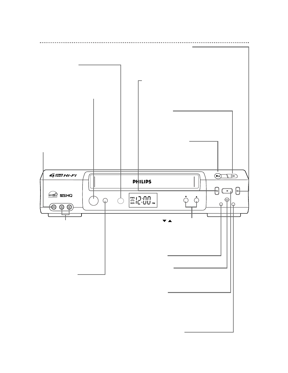Front panel 27, Vr621cat | Philips VR421CAT99 User Manual | Page 27 / 53