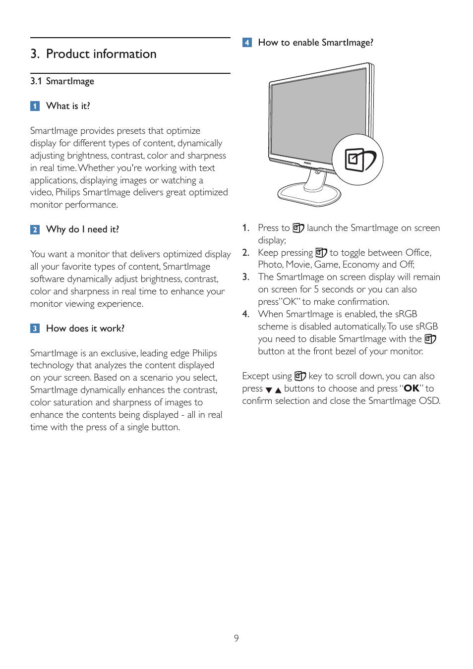 Product information | Philips 245P2EB-27 User Manual | Page 11 / 59