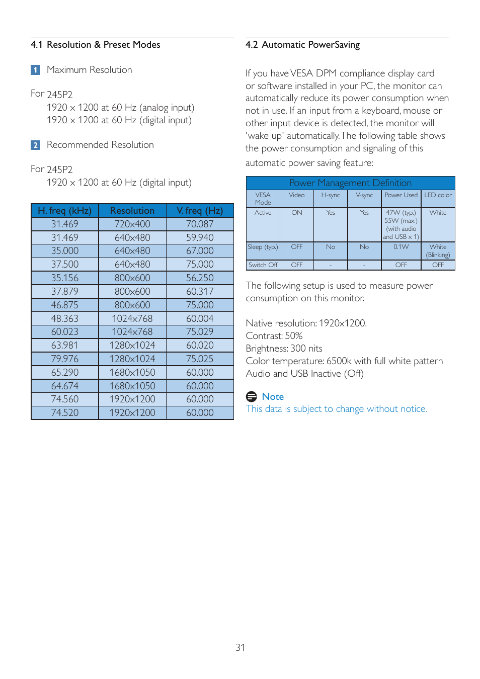 Philips 245P2EB-27 User Manual | Page 33 / 59