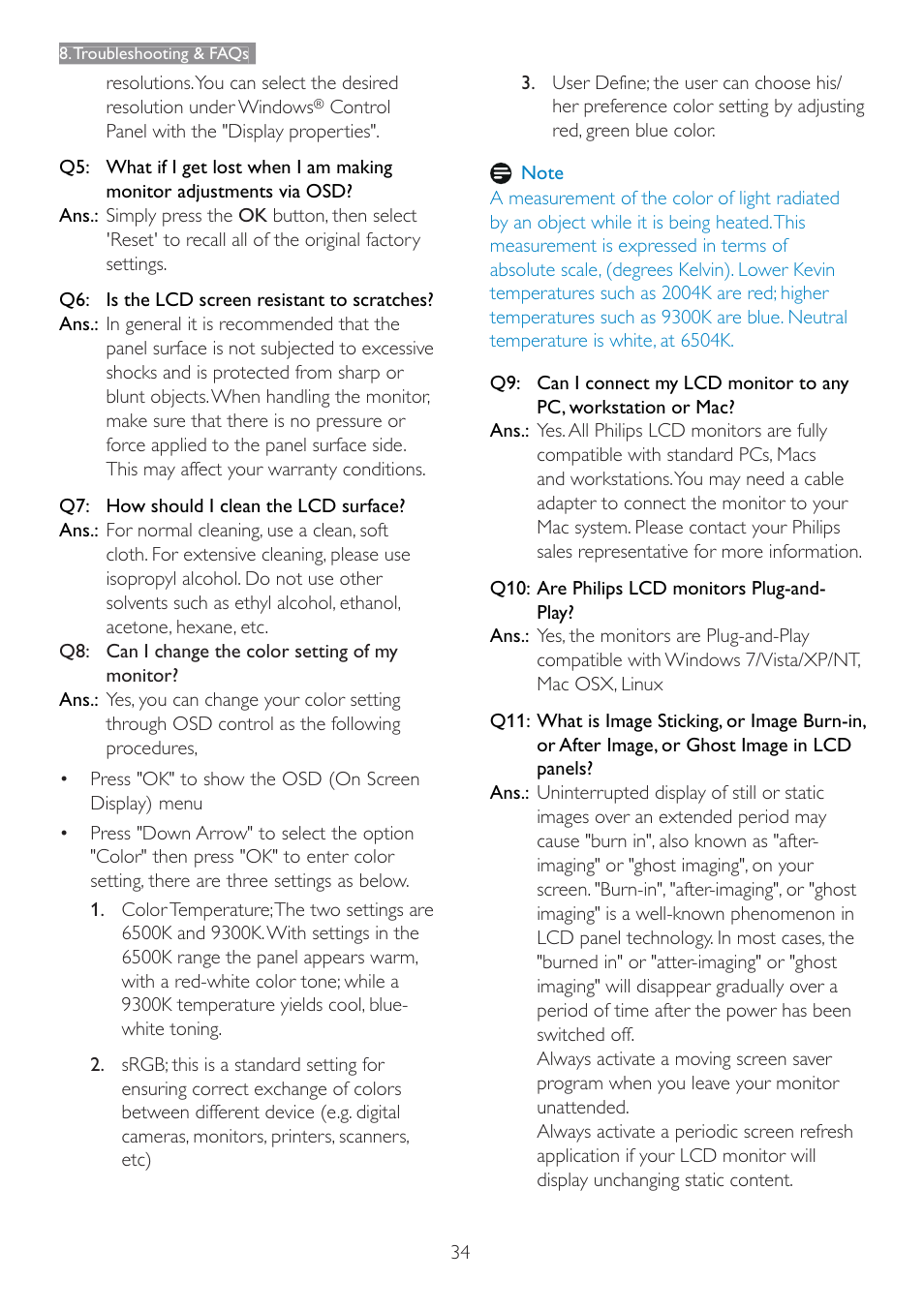 Philips 190E3LSU-27 User Manual | Page 36 / 38