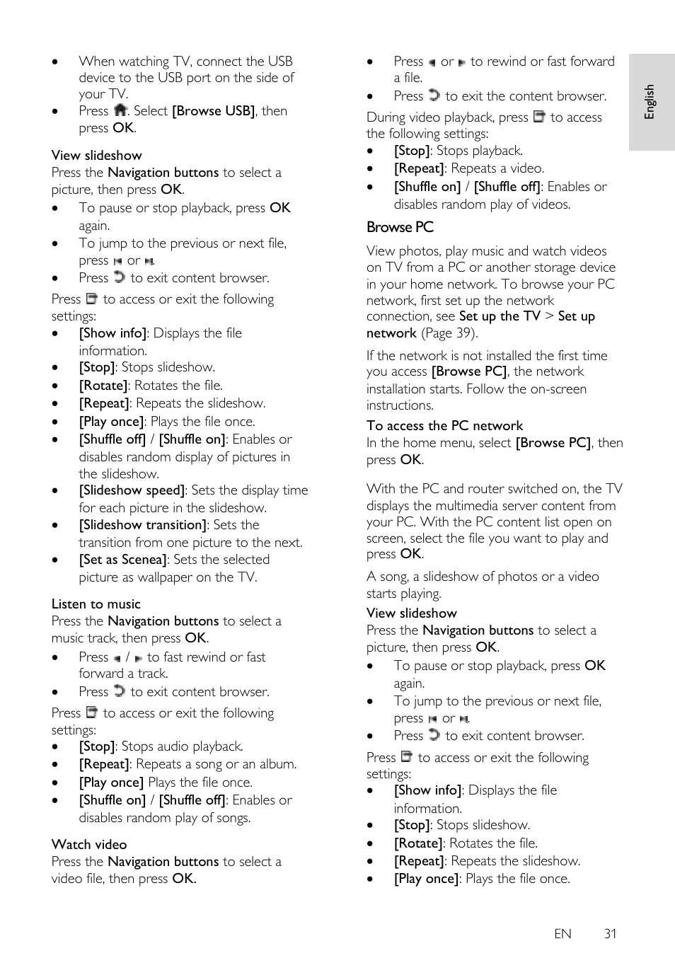 Browse pc | Philips 42PFL7675H-12 User Manual | Page 31 / 74