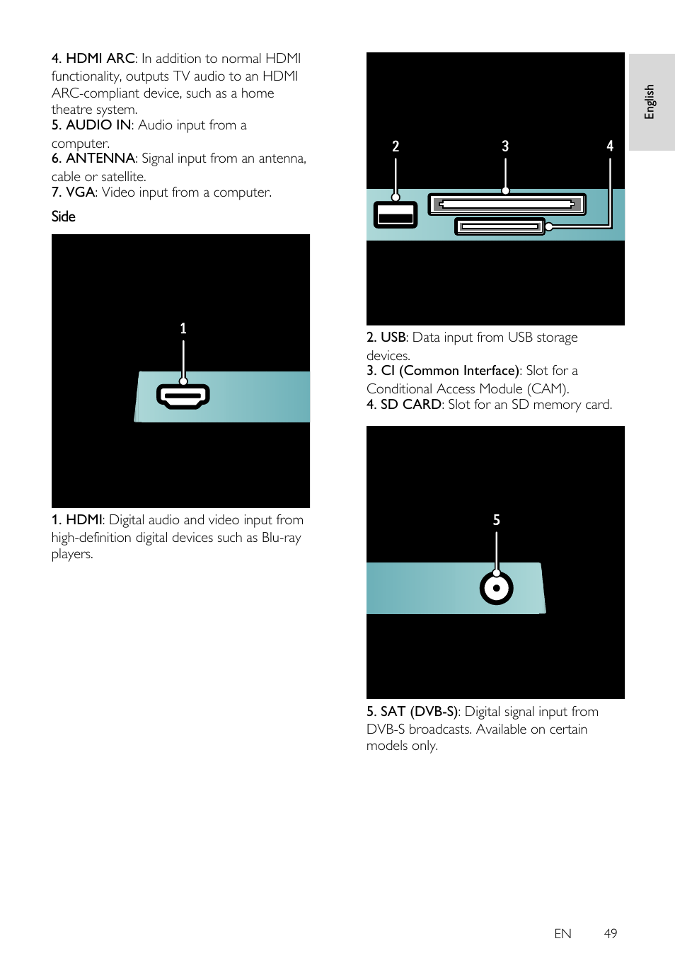 Side | Philips 42PFL7675H-12 User Manual | Page 49 / 74