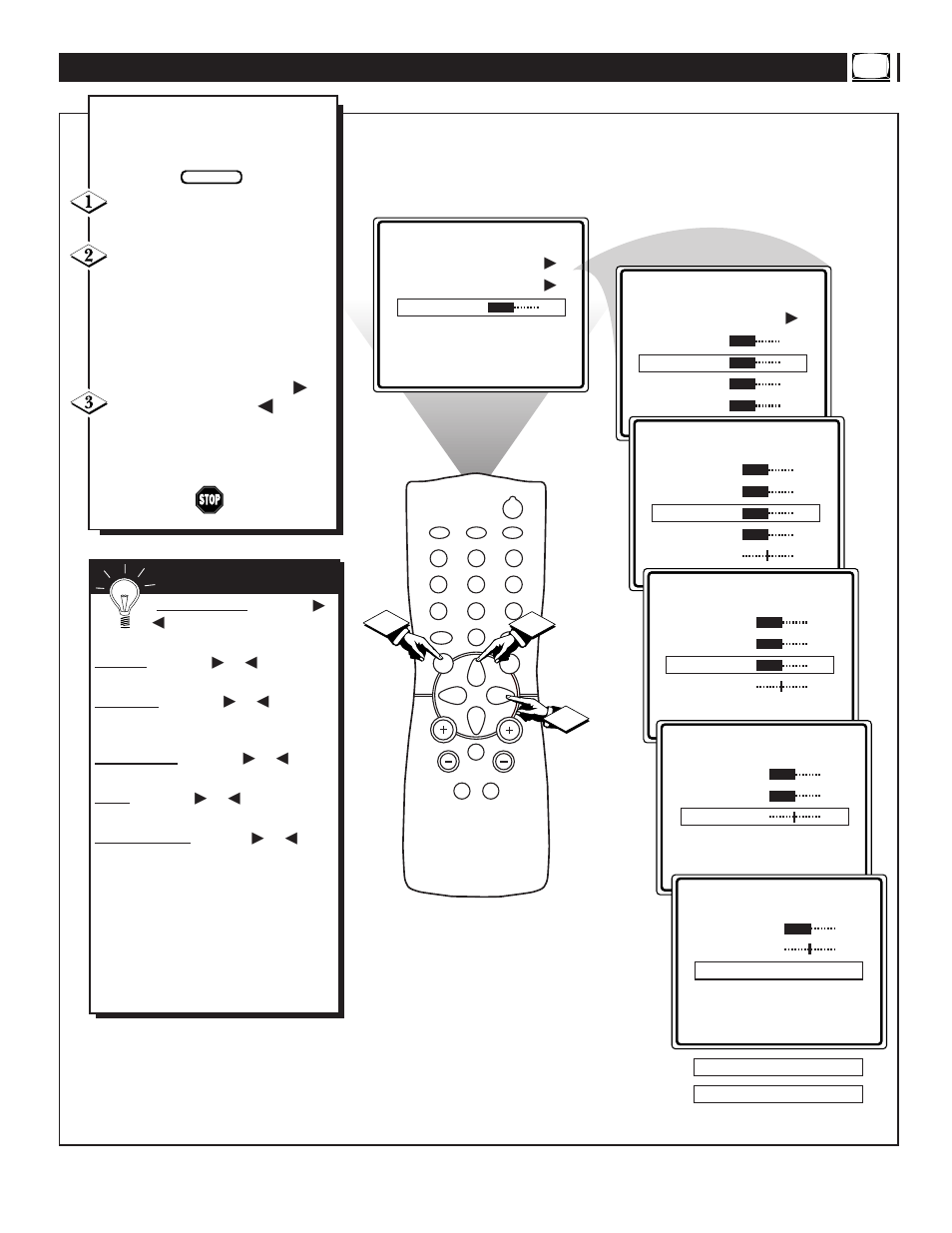 Tv p, Ow to, Djust the | Icture | Philips PR1391X User Manual | Page 15 / 40