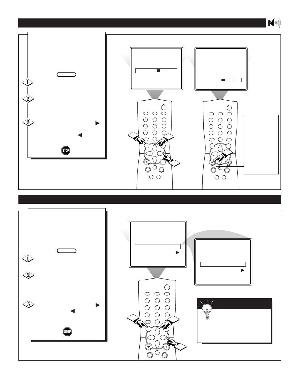 Tv v, Sing the, Olume | Ontrol, Imiter, Or 1 3 2 | Philips PR1391X User Manual | Page 31 / 40