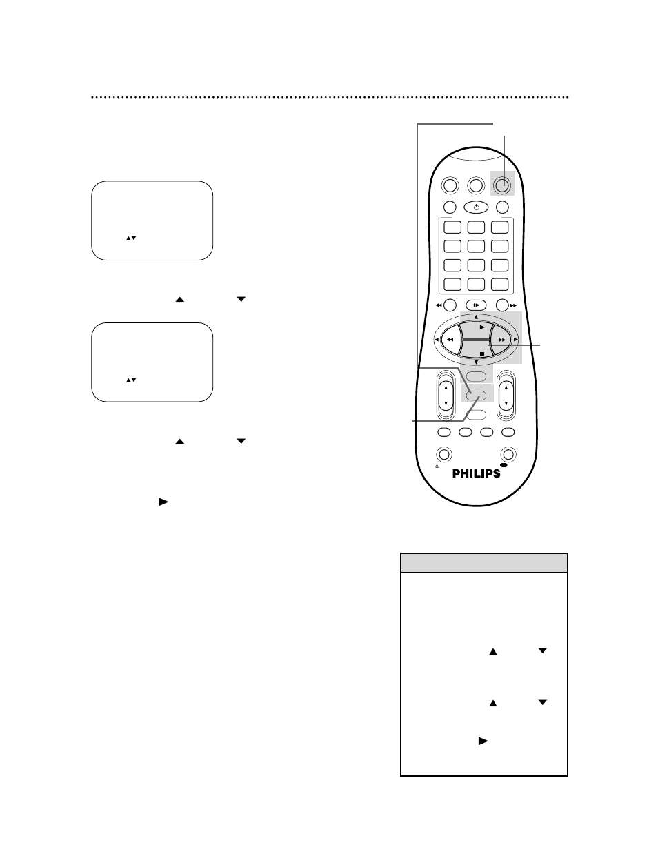 Language selection 19, Helpful hint, Press the vcr button, then press the menu button | Philips VRB615AT User Manual | Page 19 / 63