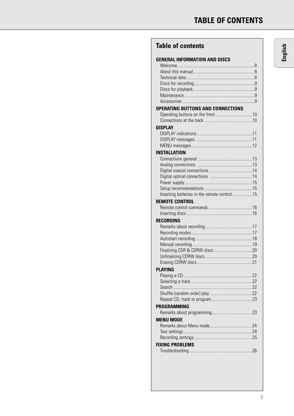 Philips CDR570BK User Manual | Page 6 / 26