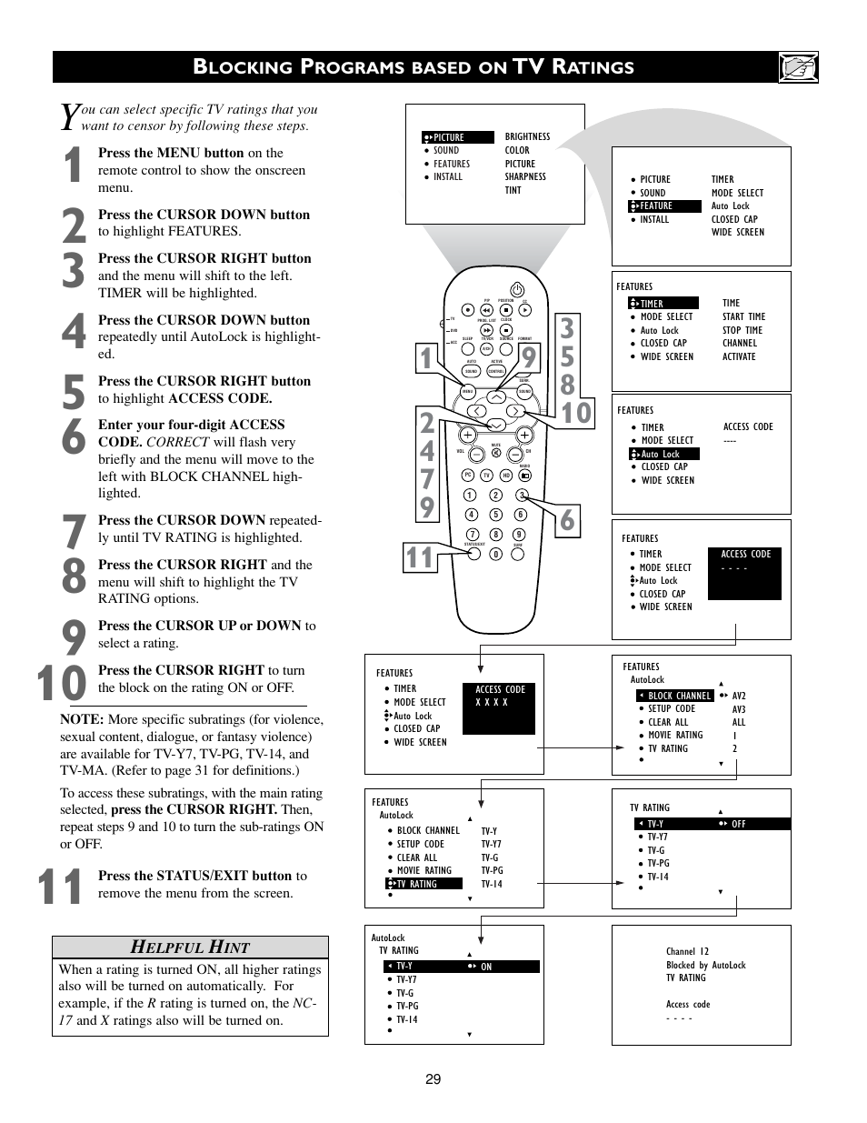 Tv r | Philips 15PF9945-37 User Manual | Page 29 / 64