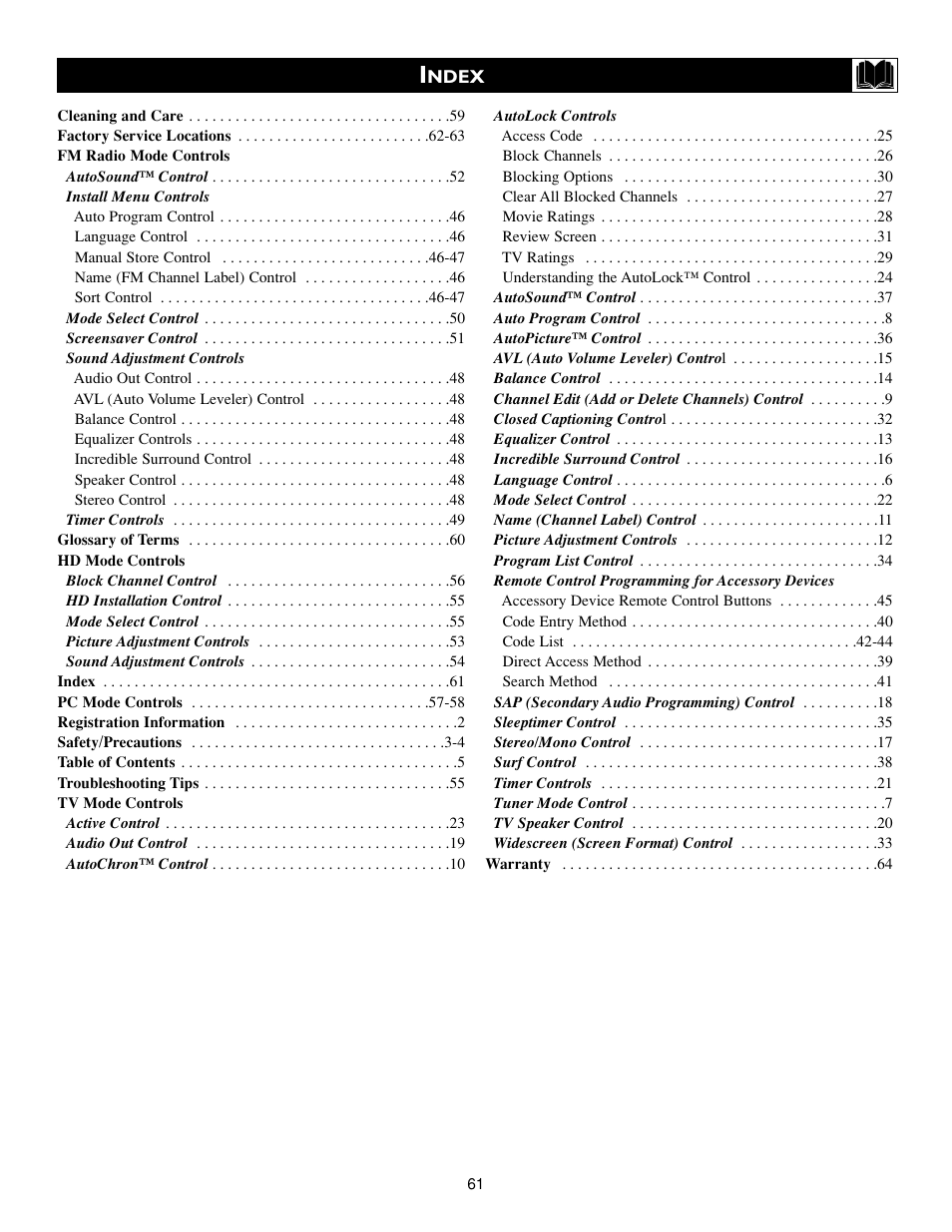 Philips 15PF9945-37 User Manual | Page 61 / 64