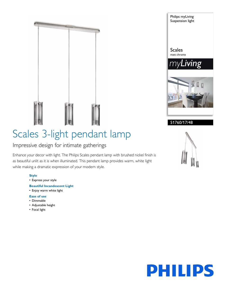 Philips 517601748 User Manual | 2 pages