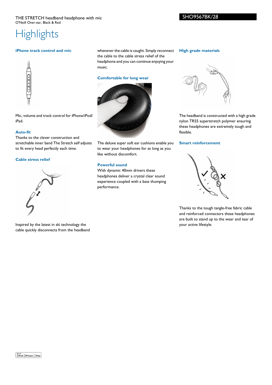 Highlights | Philips SHO9567BK-28 User Manual | Page 2 / 3