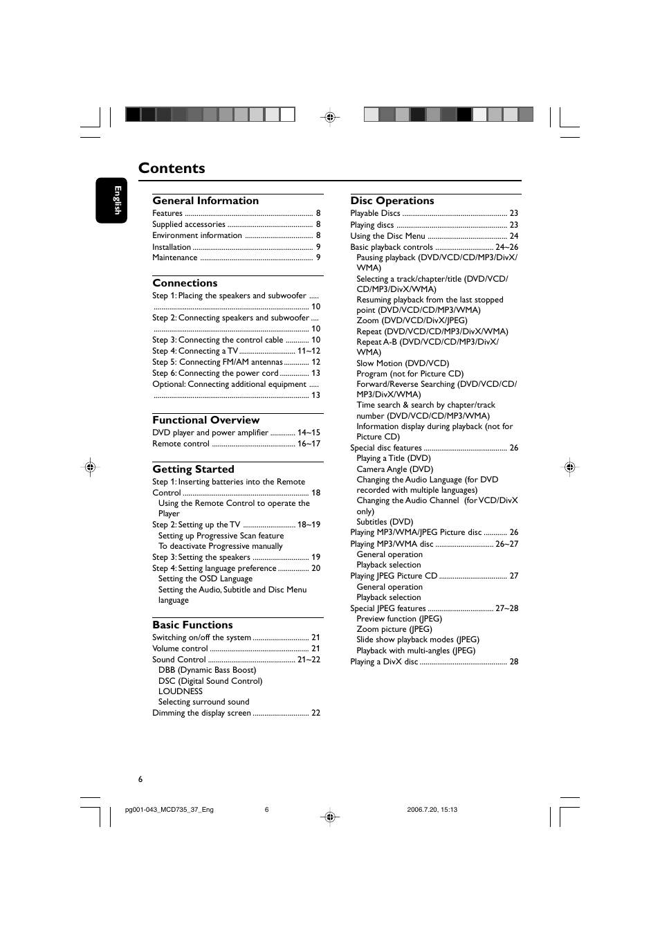 Philips MCD735-37B User Manual | Page 6 / 43