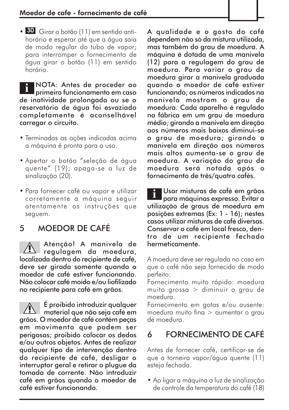 5moedor de café, 6fornecimento de café | Philips 741443008 User Manual | Page 103 / 132