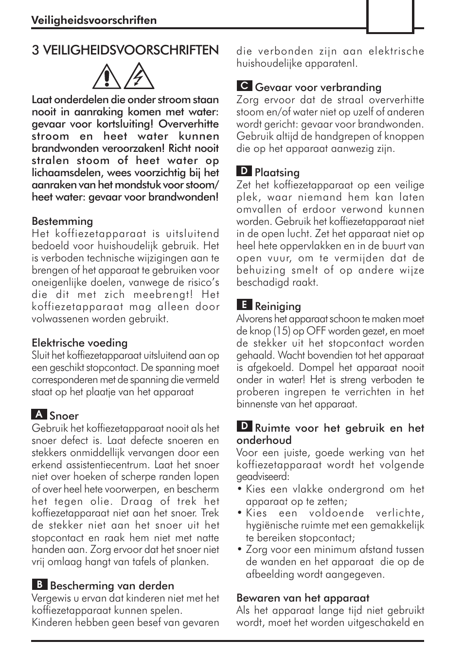 3 veiligheidsvoorschriften | Philips 741443008 User Manual | Page 117 / 132