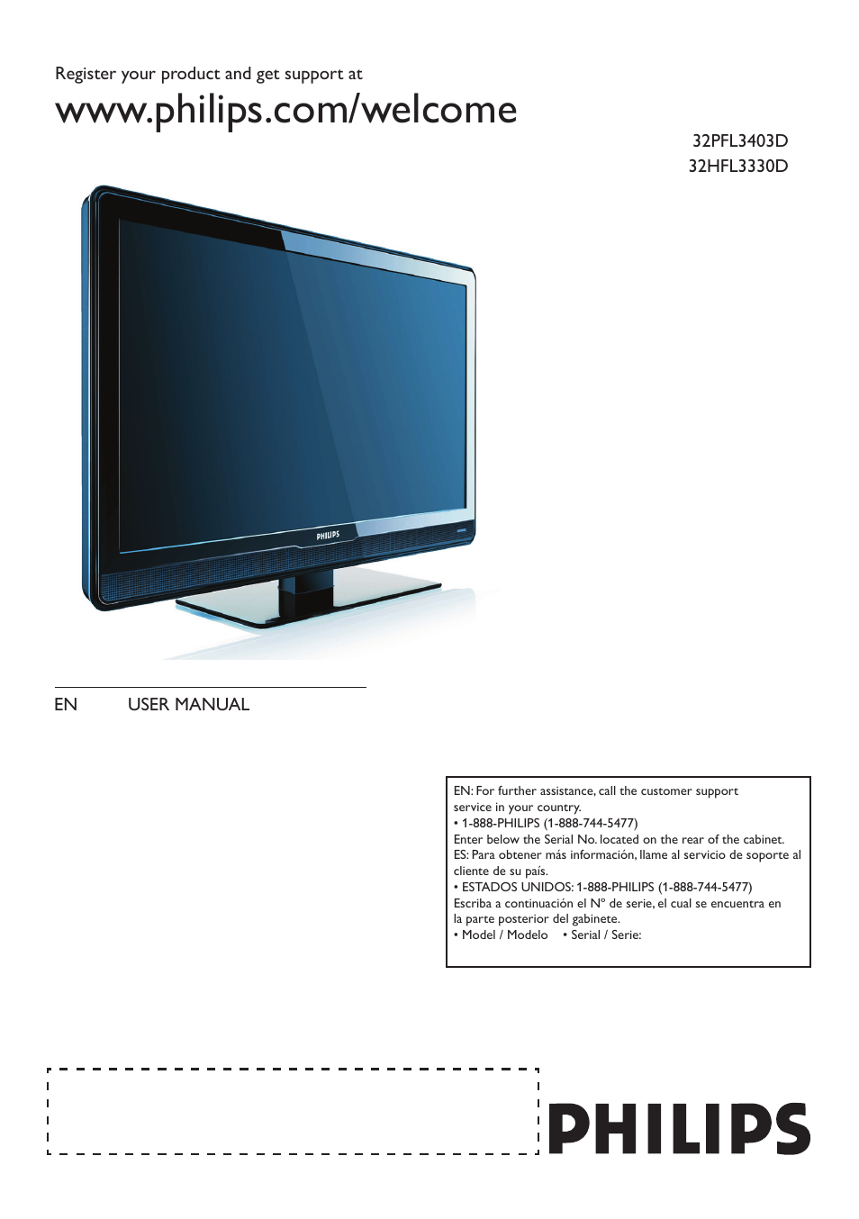 Philips 32PFL3403D-27 User Manual | 35 pages