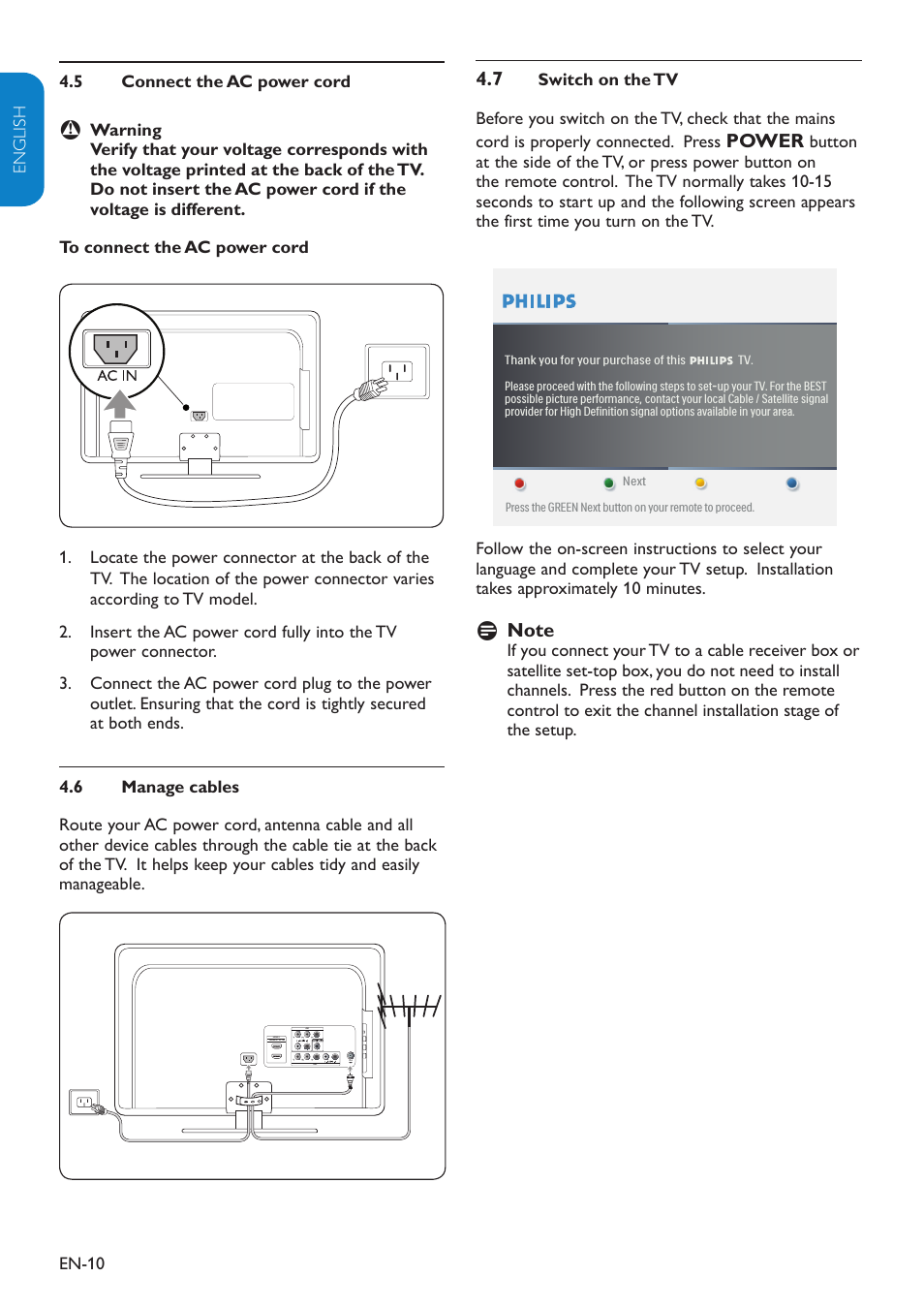 Power | Philips 32PFL3403D-27 User Manual | Page 11 / 35