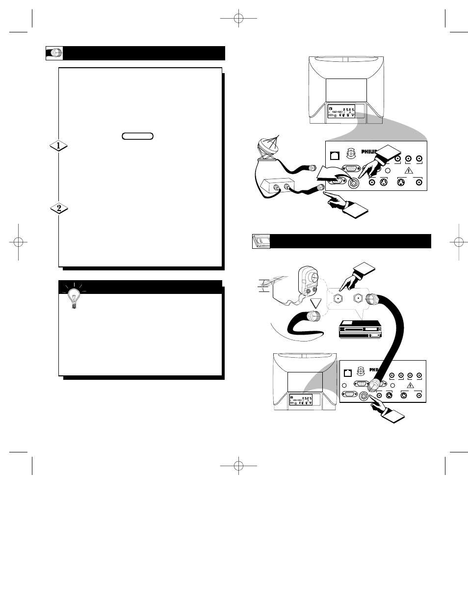 Vcr h, Tv h, Ptional | Ookup, Able | Philips SCN827C199 User Manual | Page 7 / 21