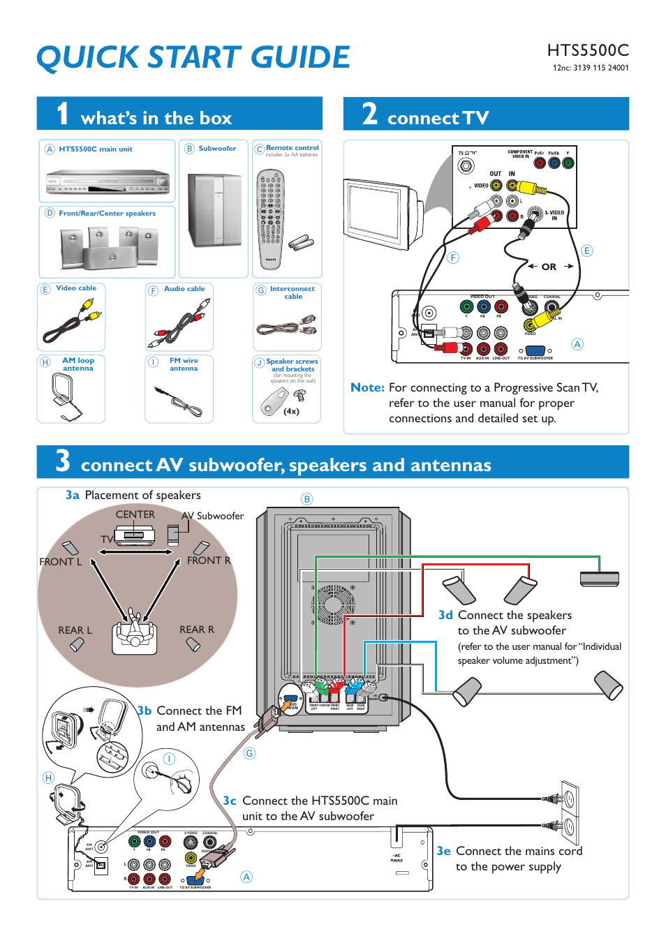 Philips HTS5500C-37 User Manual | 2 pages